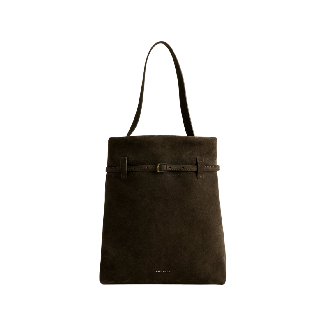 2025108 Manu Atelier Tote du Jour Tobacco Green Suede