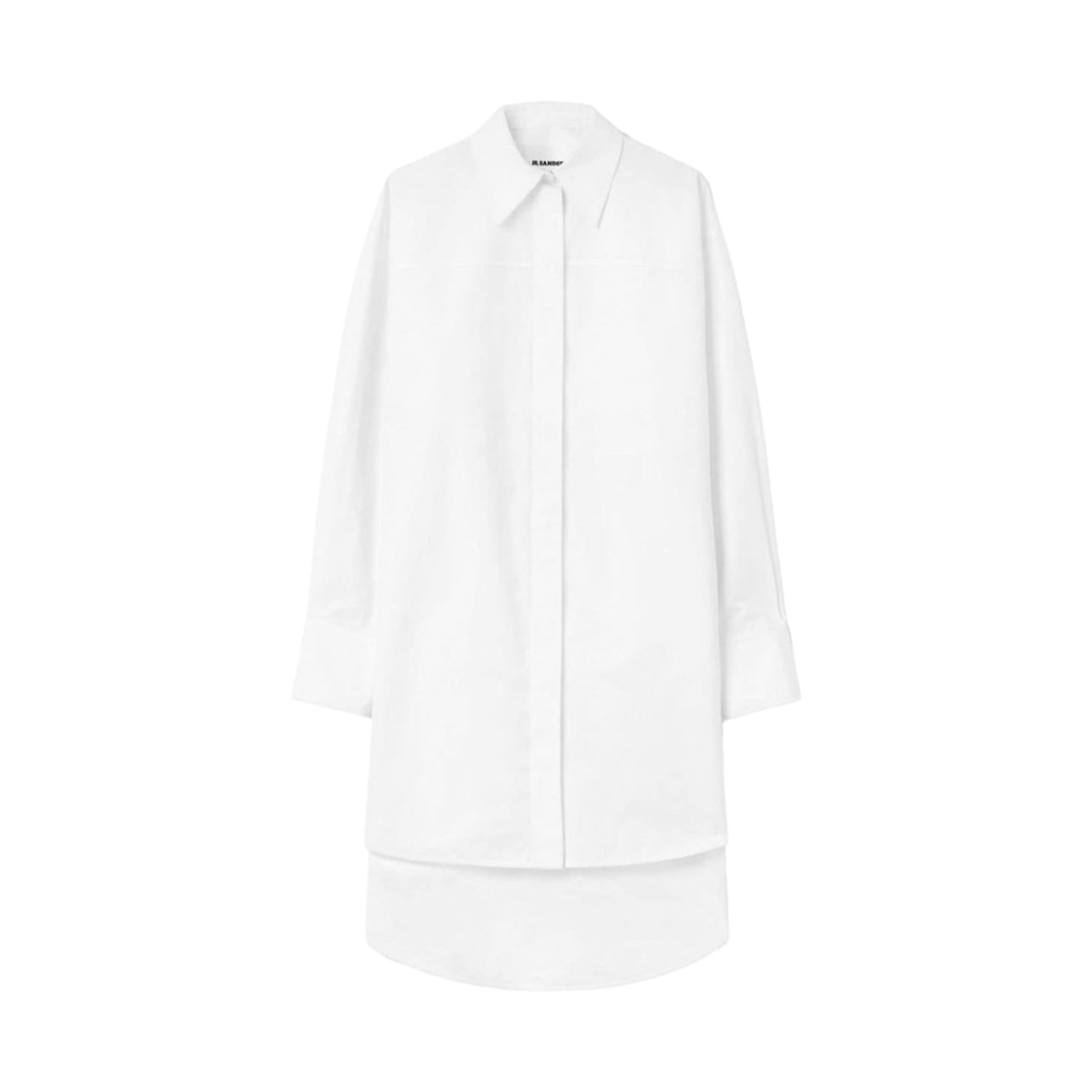 J02CT0416-J45002-100 (W) Jil Sander Cotton Shirt Dress White