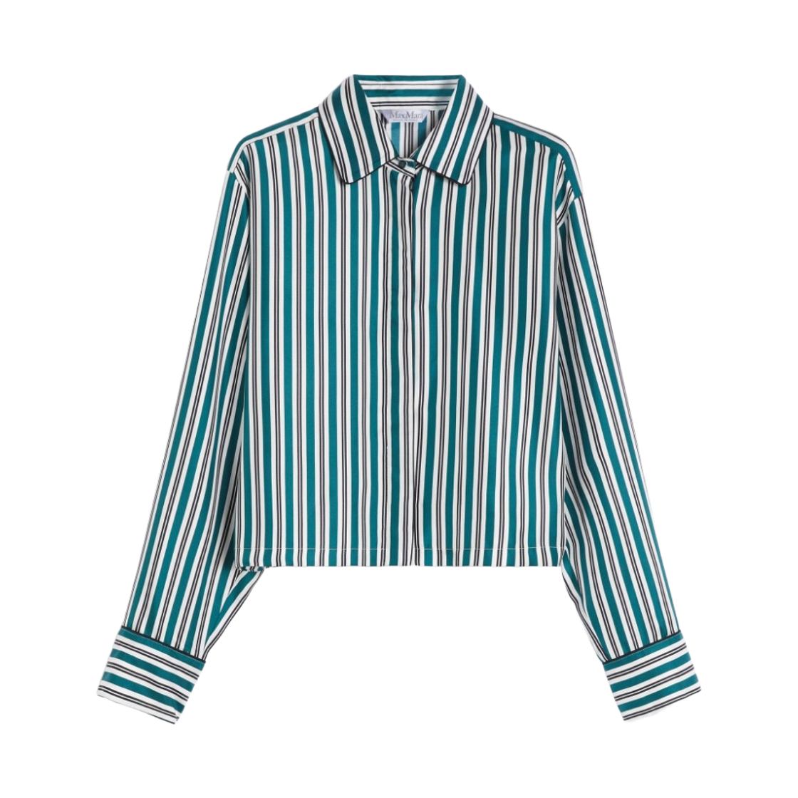 BRAMA-001 (W) Max Mara Brama Silk Shirt Dark Green