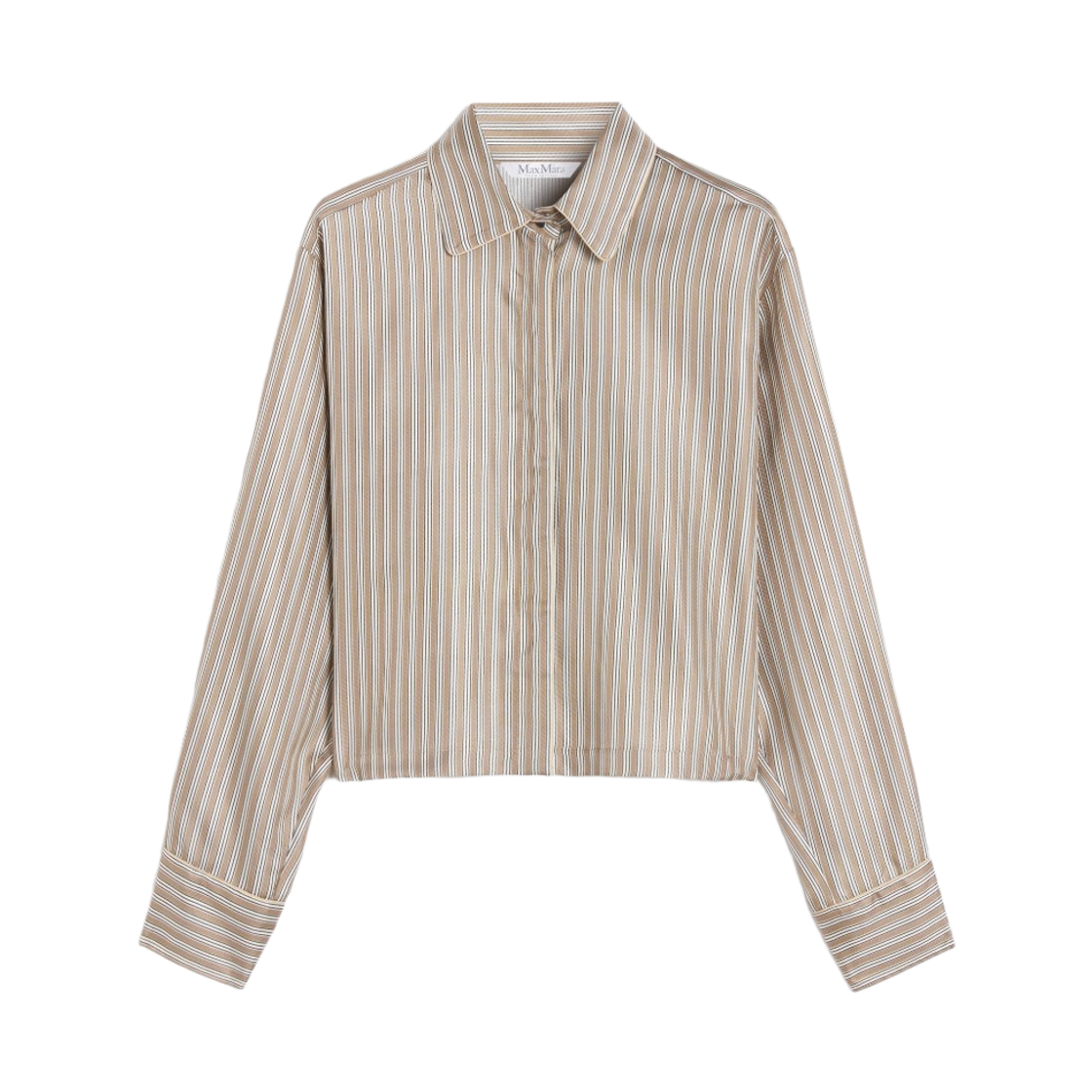 BRAMA-002 (W) Max Mara Brama Silk Shirt Hazelnut Brown