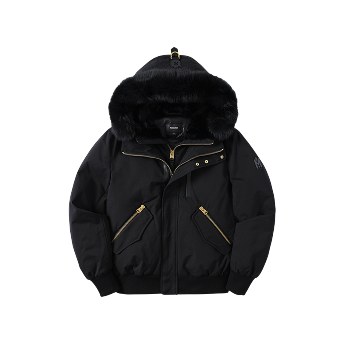 DIXON-BX BLACK-GOLD [13% 쿠폰] Mackage Dixon 2-In-1 Nordic Tech Down Bomber with Blue Fox Fur Black Gold