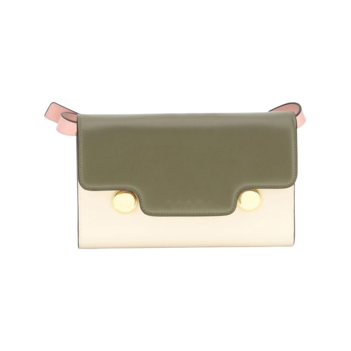 PHMO0041U1-P6948-ZO953 Marni Trunkaroo Leather Shoulder Bag White Green