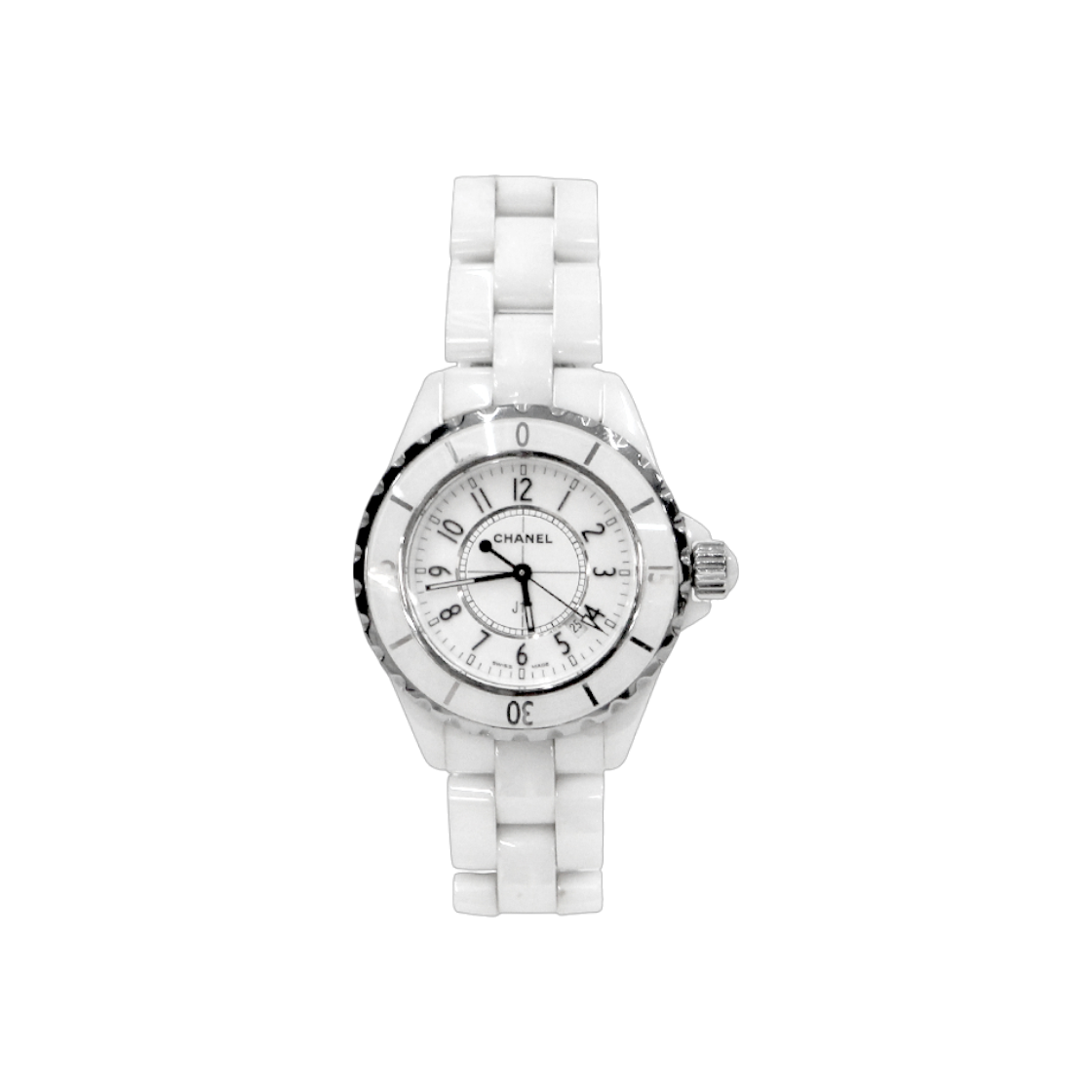 ITITMGJ38CPJ Chanel 34mm J12 White Silver Watch A-B37756
