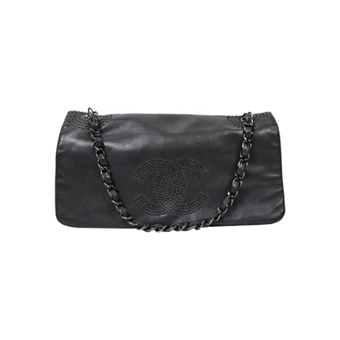 ITB4389DQ7IH Chanel Black Cubic CC Flap Chain Shoulder Bag A-A41274