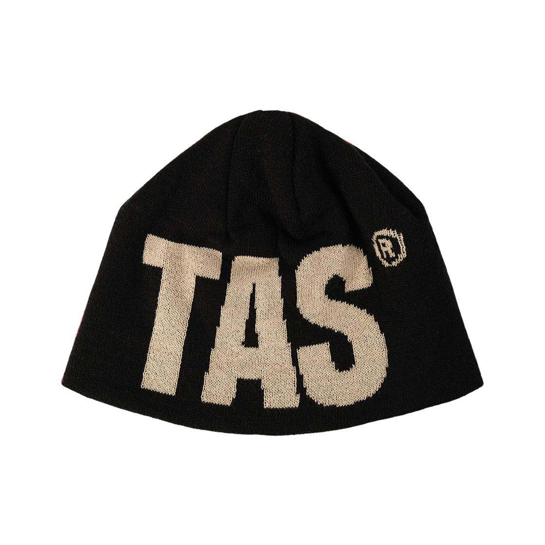 BEANIE002 TAS Jacquard Logo Beanie Black
