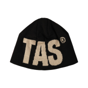 THE ATHER SANCTUARY Jacquard Logo Beanie Black
