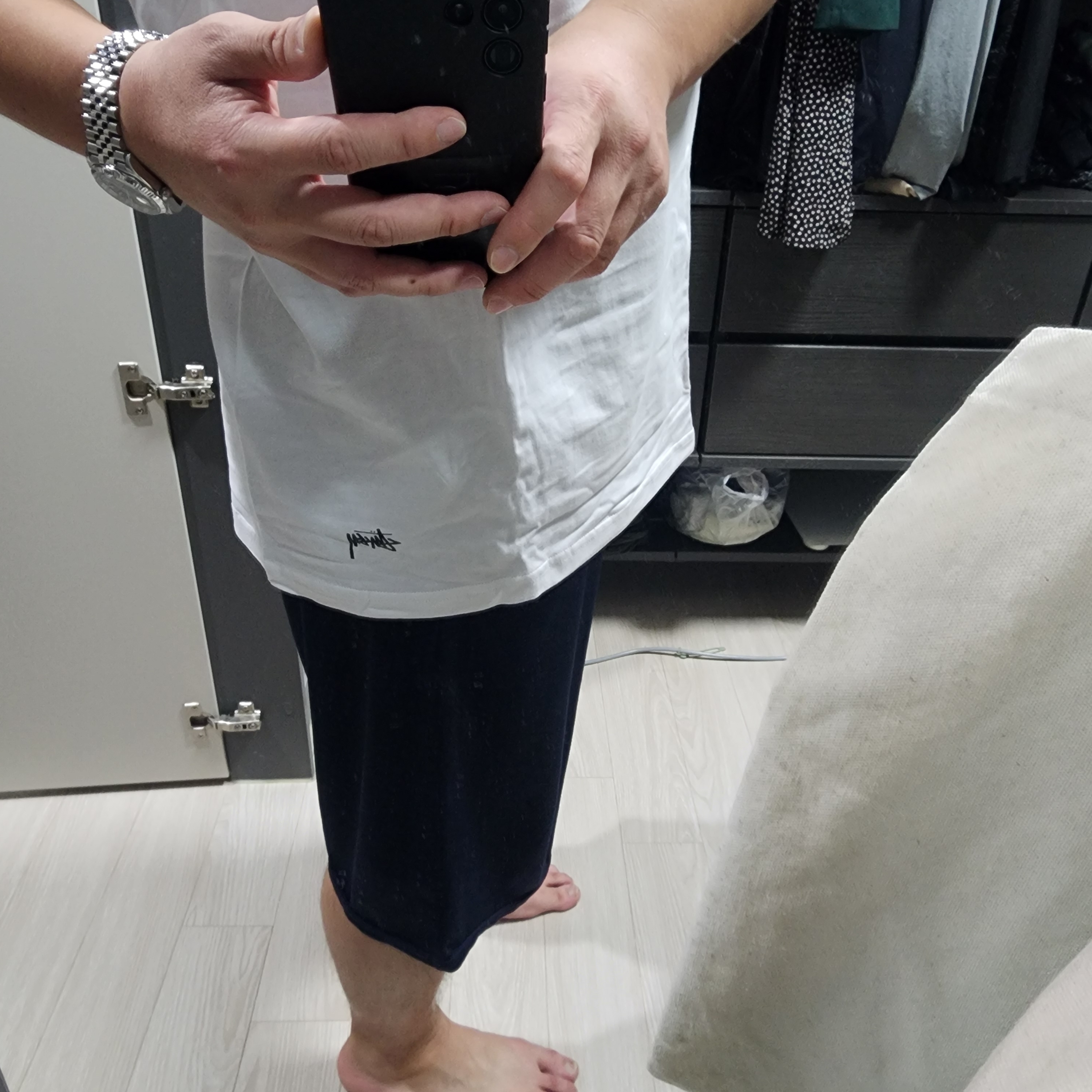 Stussy Undershirt Multi (3 Pack) 착용 스타일 - 3