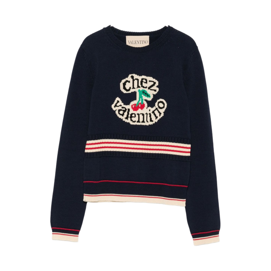 KC66Q9HM0W6 (W) Valentino Cherry Knit Blue