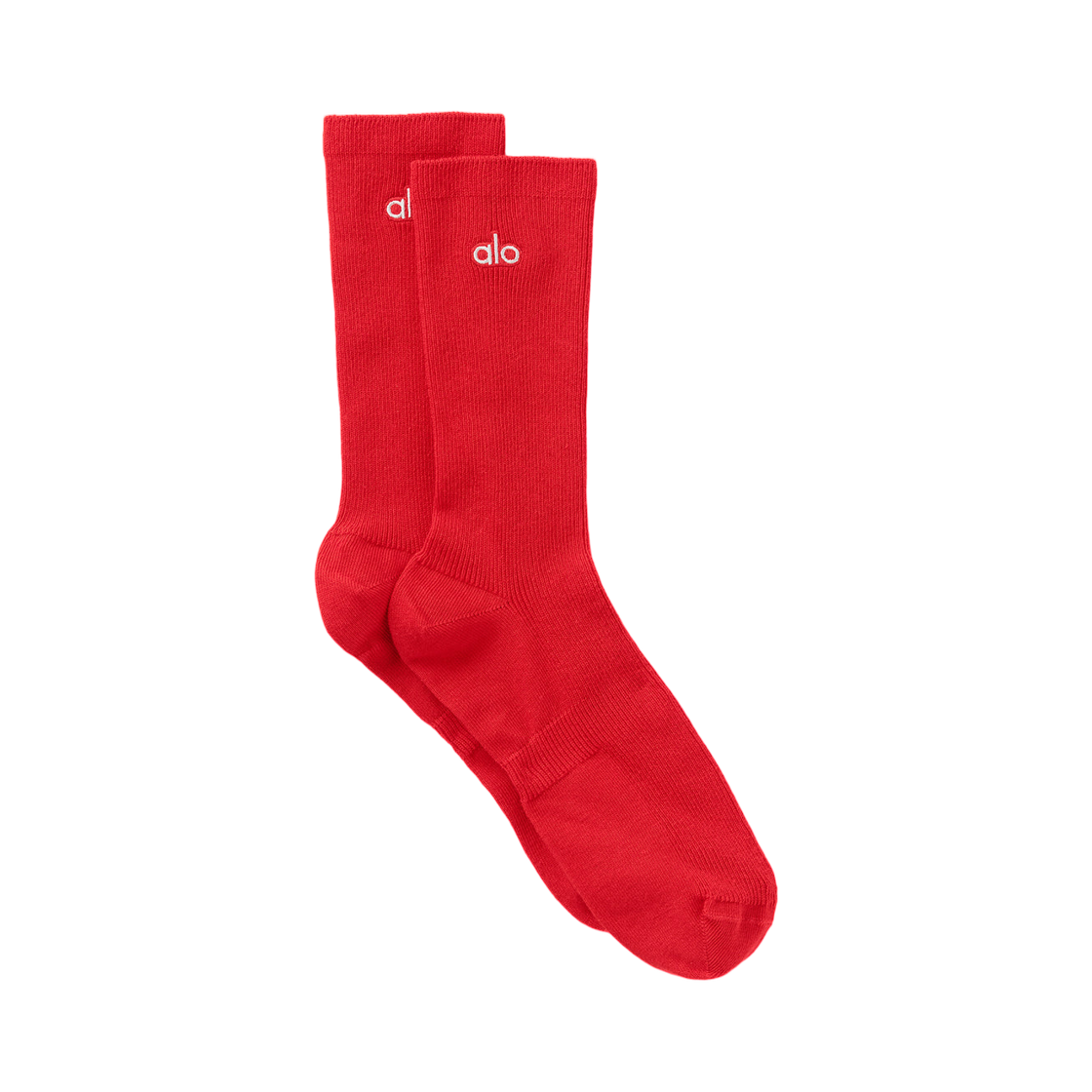A0649U Alo Yoga Half Crew Understated Sock Bright Red
