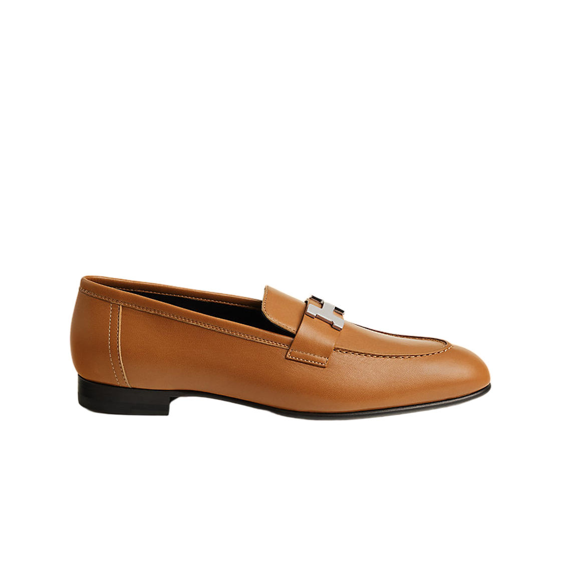 (W) 에르메스 모카신 파리 로퍼 벨로이스 & 팔라듐 하드웨어 베이지 내츄럴((W) Hermes Mocassins Paris Loafer Chevre & Palladium Beige Natural) - 1