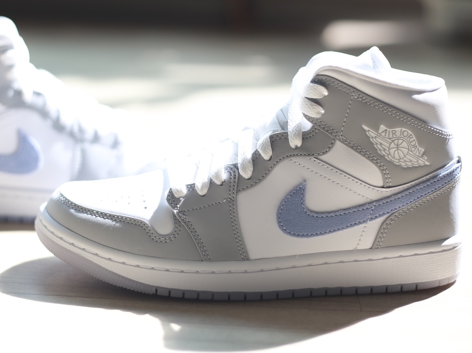 (W) Jordan 1 Mid Wolf Grey 착용 스타일