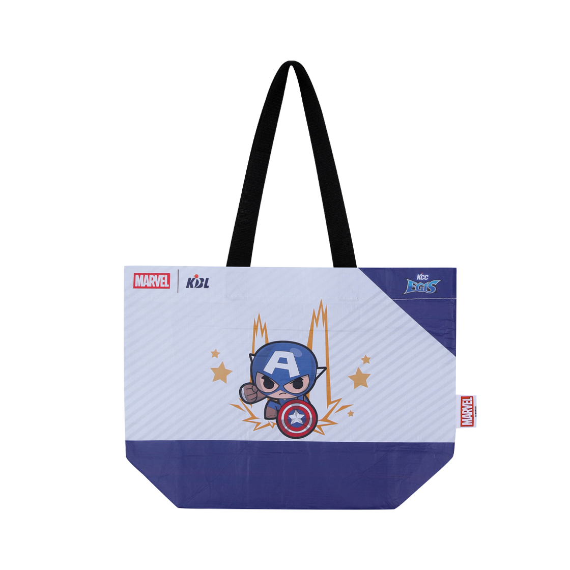 케이비엘 X 마블 컬렉션 부산 KCC 캡틴아메리카 리유저블백(KBL X MARVELCollection Busan KCC Egis Captain America Reusable Bag)
