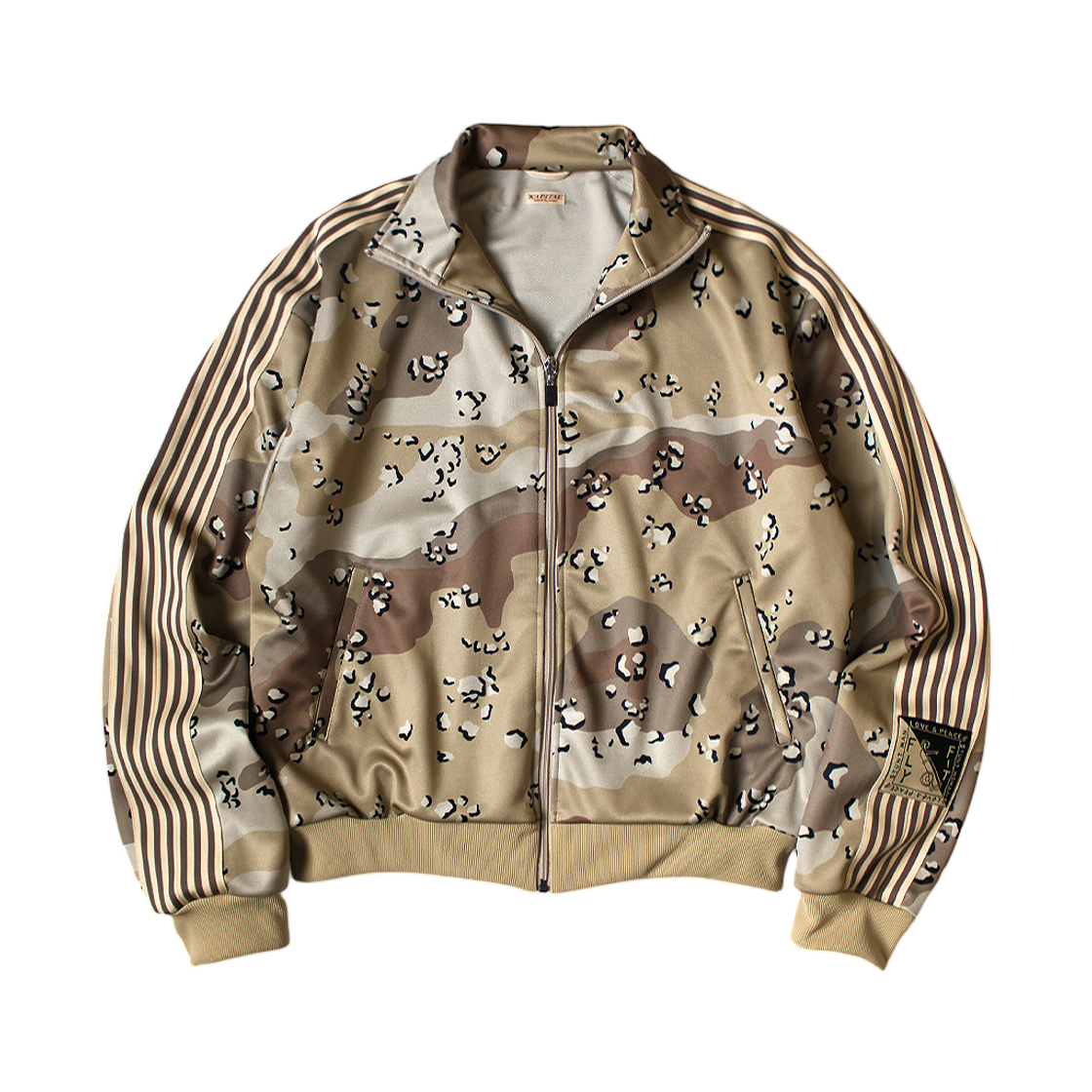 캐피탈 스무스 저지 초콜릿 칩 카모플라주 트랙 자켓 베이지(Kapital Smooth Jersey Chocolate Chip Camouflage Track Jacket Beige)