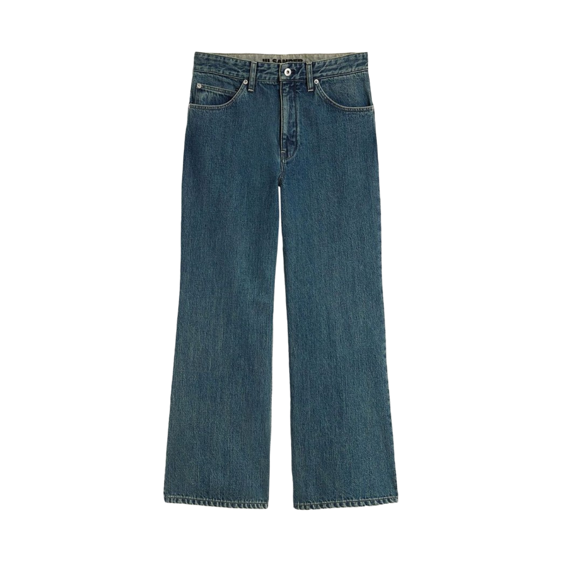 (W) 질 샌더 데님 와이드 레그 진 블루((W) Jil Sander Denim Wide Leg Jeans Blue)