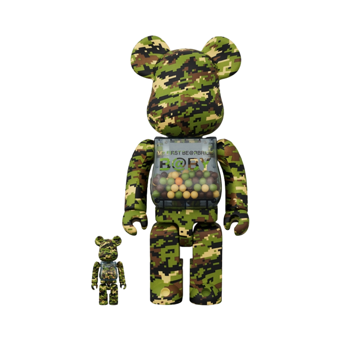킨키로봇 400%+100% 마이퍼스트 베어브릭 베이비 디지털카모 (2508005)(KINKIROBOT 400%+100% My First Bearbrick Baby Digital Camo Ver.)