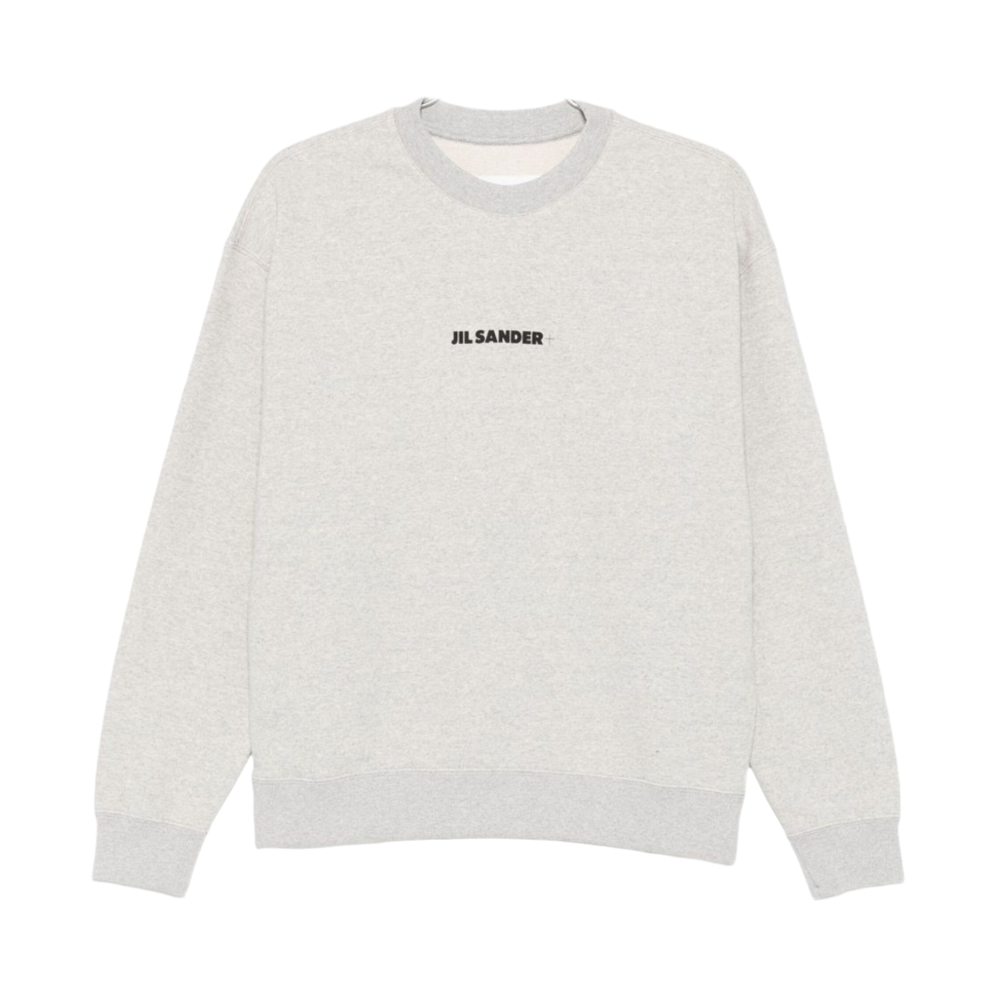 J40GU0122-J20010-052 (W) Jil Sander Logo Cotton Crew Neck Sweatshirt Light Grey