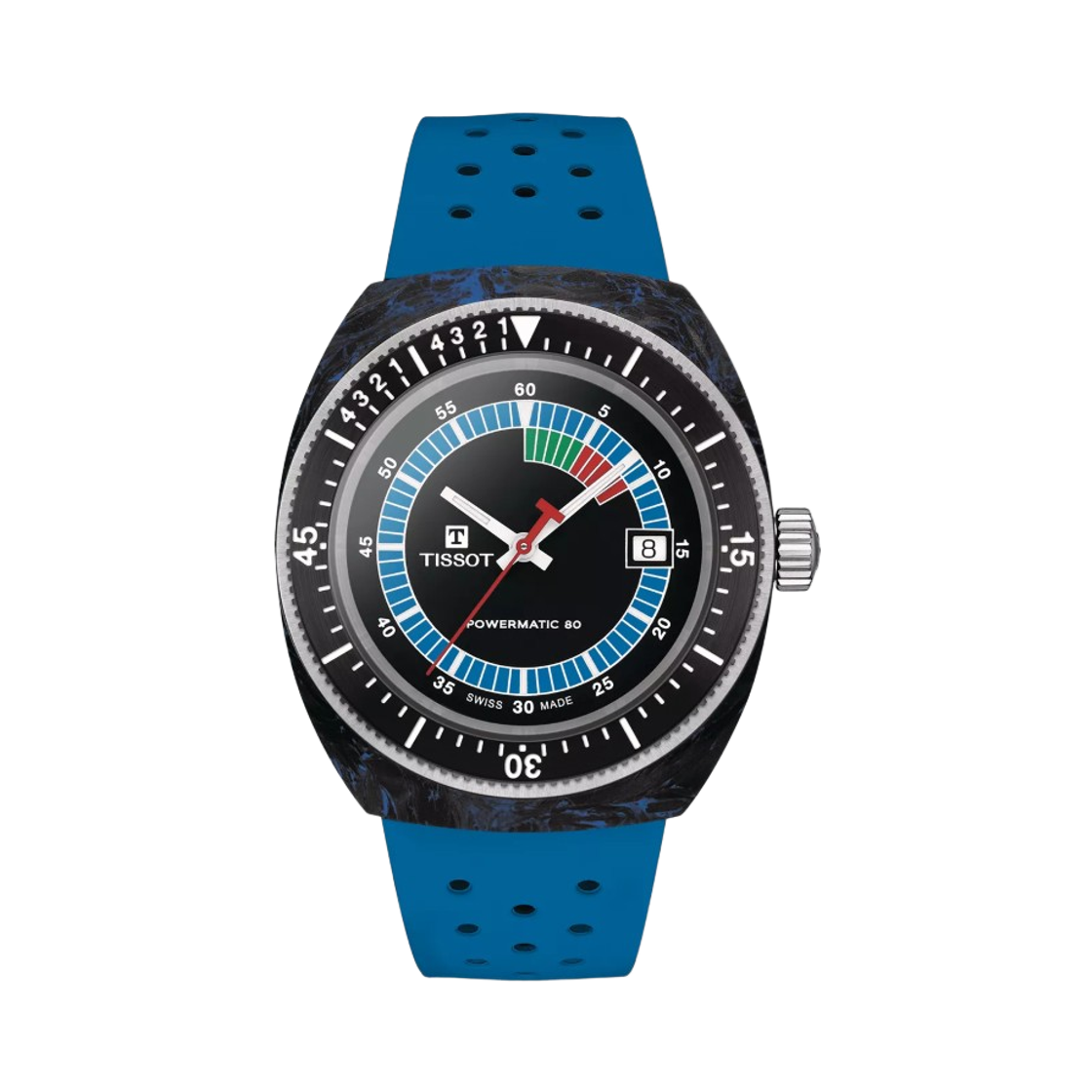 T1454079705701 Tissot Sideral Powermatic 80 S 41mm Rubber Blue