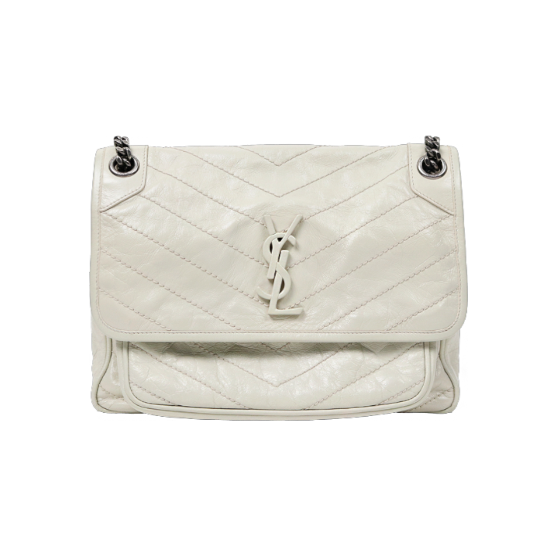 IT7V5L97GC8A Saint Laurent White Leather Niki Bag D-A42474