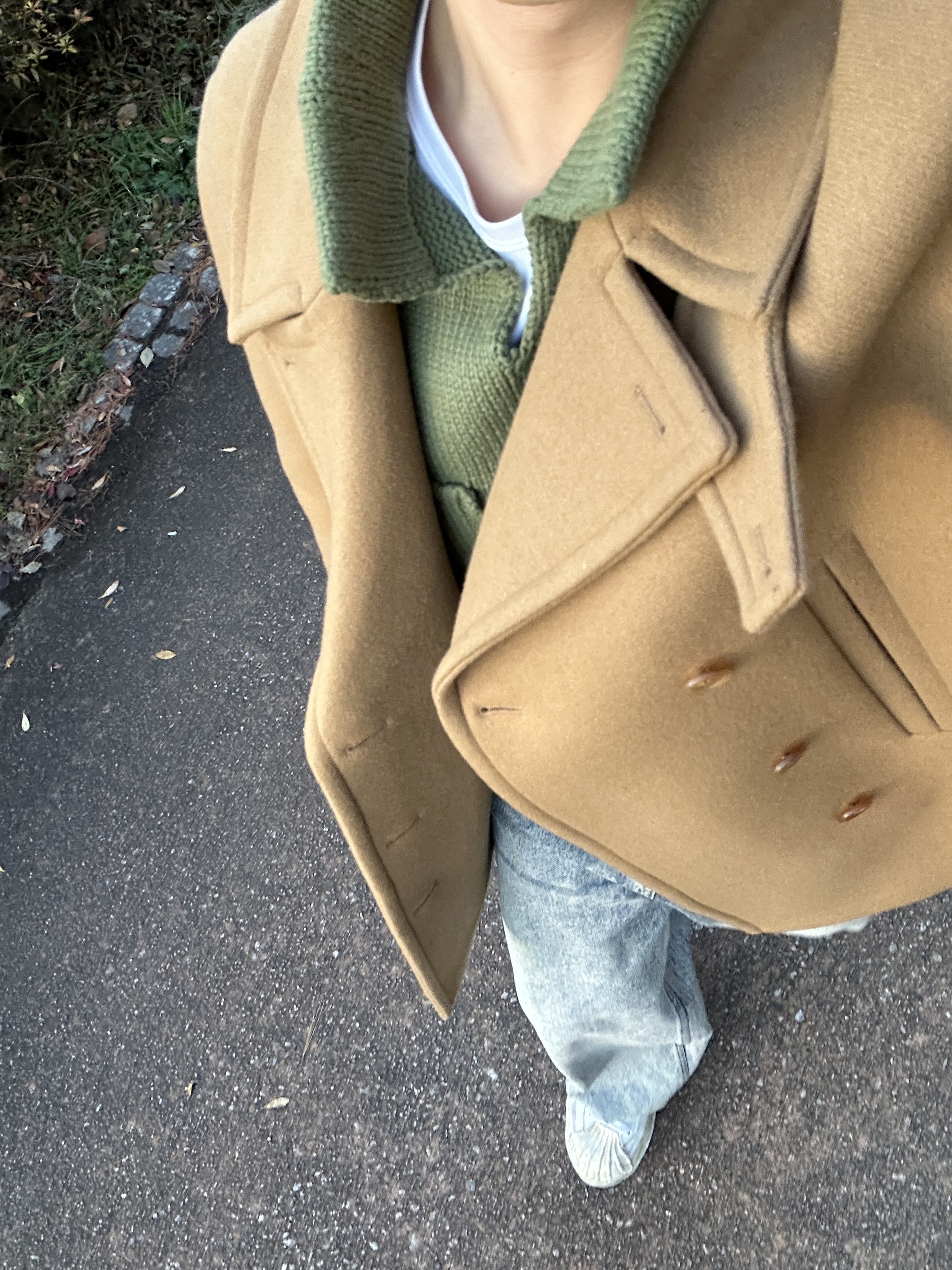 C.P. Company C.P. Duffel Pea Coat Undergrowth Grey - 25FW 착용 스타일