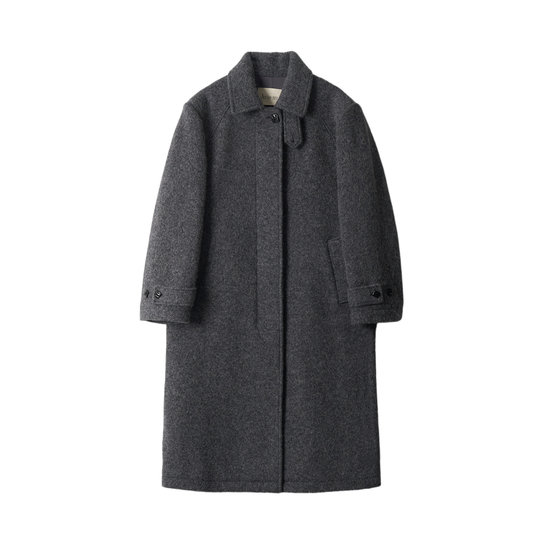 - Aviemuah Oversized Boucle Wool Coat Grey