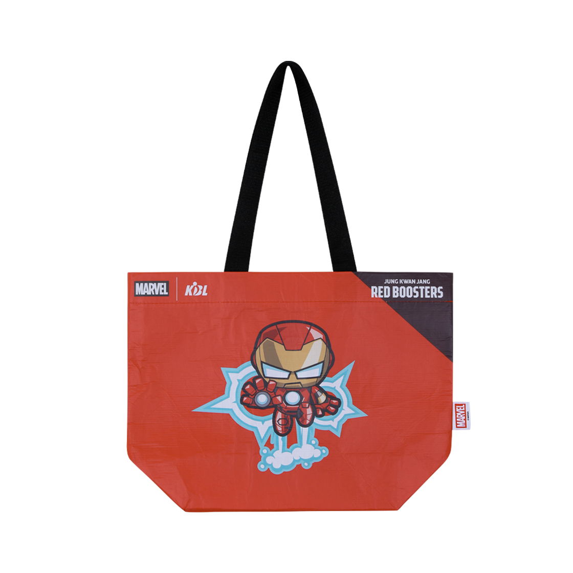 케이비엘 X 마블 컬렉션 안양 정관장 아이언맨 리유저블백(KBL X MARVELCollection Anyang JeongKwanJang Red Boosters Iron Man Reusable Bag)