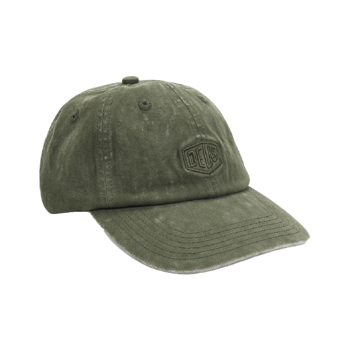 D255UHA155050 [6% 적립] Deus Ex Machina Shield Garment Dyed Dad Cap Green