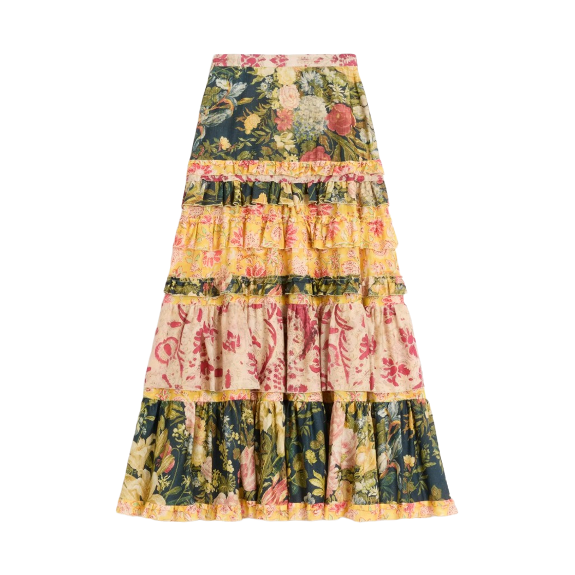 RACG6977M12 (W) Valentino Skirt In Mussola Apres Lhiver Macro Fiore Multicolor