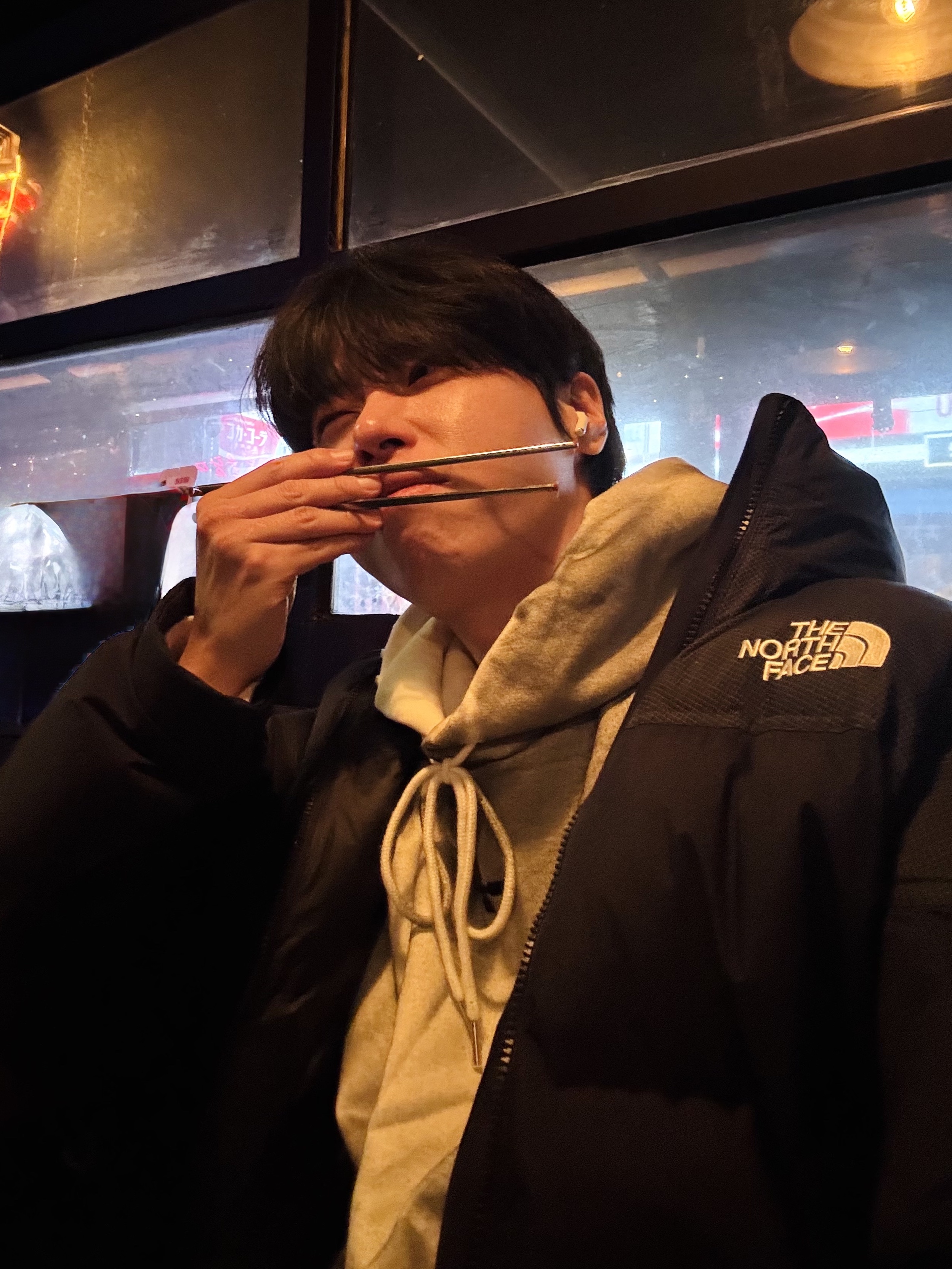 The North Face Remaster Down Jacket Black - 25FW, farfromwhat far layered work pants_black 착용 스타일 - 1