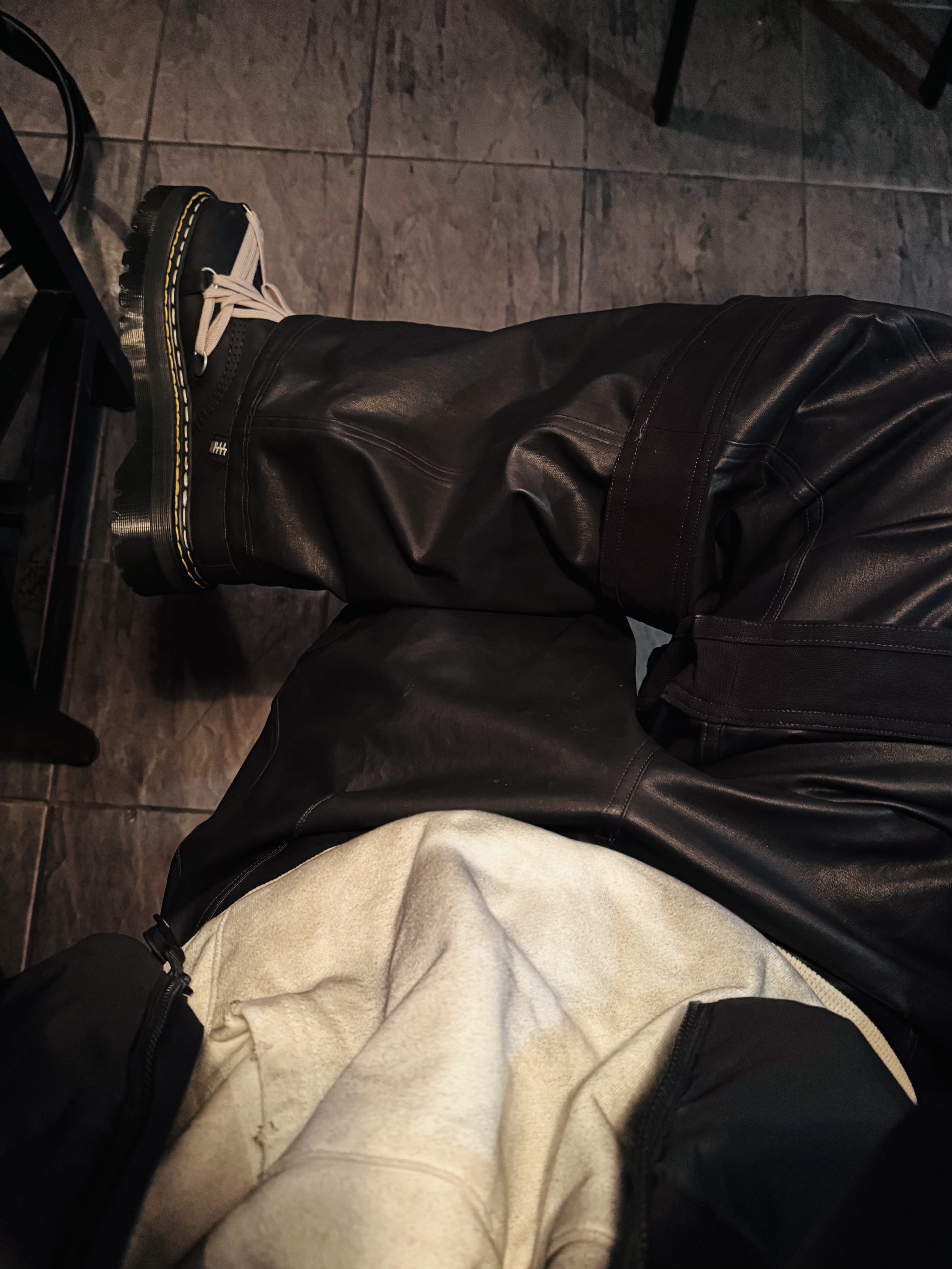 The North Face Remaster Down Jacket Black - 25FW, farfromwhat far layered work pants_black 착용 스타일 - 3