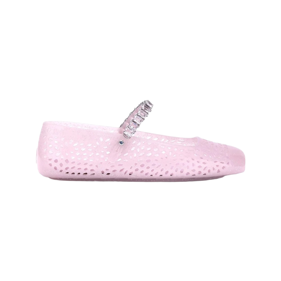 (W) 지미추 젤리 엠벨리시드 발레리나 플랫 핑크((W) Jimmy Choo Jelly Embellished Ballerinas Flats Pink)