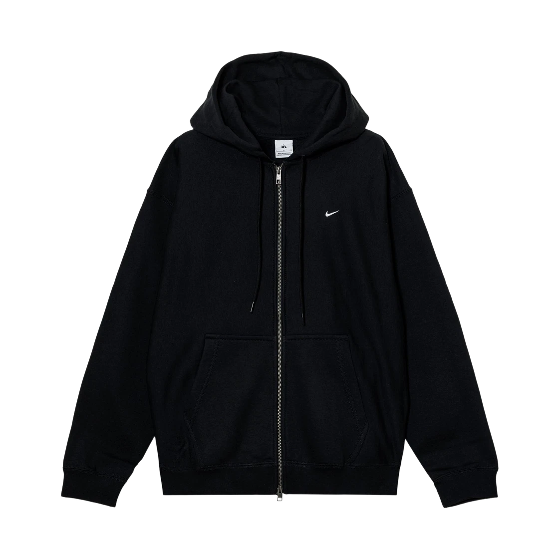 Nike Nike Solo Swoosh Full-Zip Fleece Hoodie Black White - Asia · S