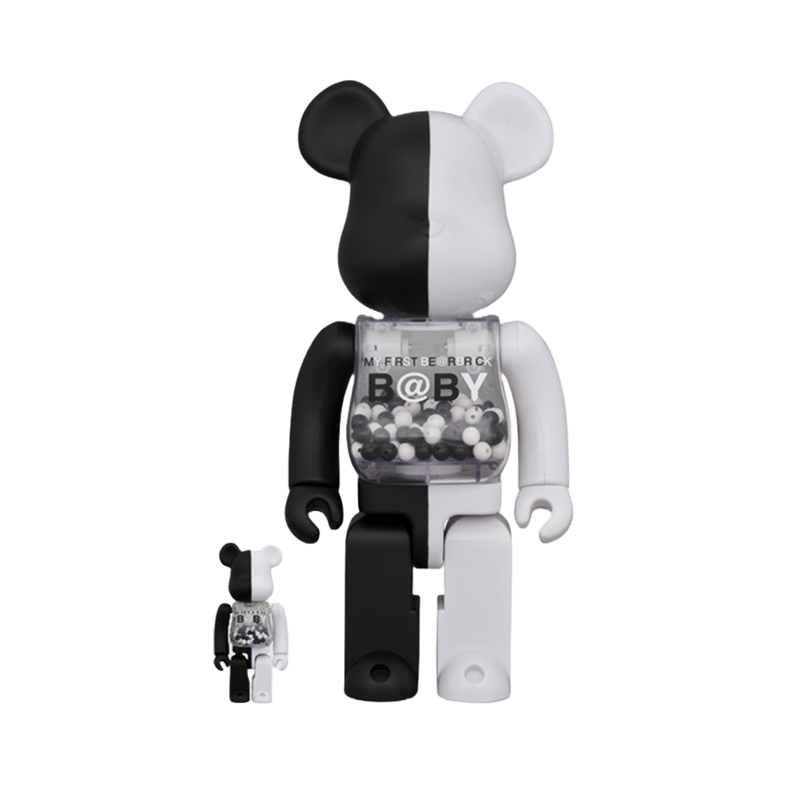킨키로봇 400%+100% 마이퍼스트 베어브릭 베이비 블랙앤화이트 (2508004)(KINKIROBOT 400%+100% My First Bearbrick Baby Black & White Ver.)
