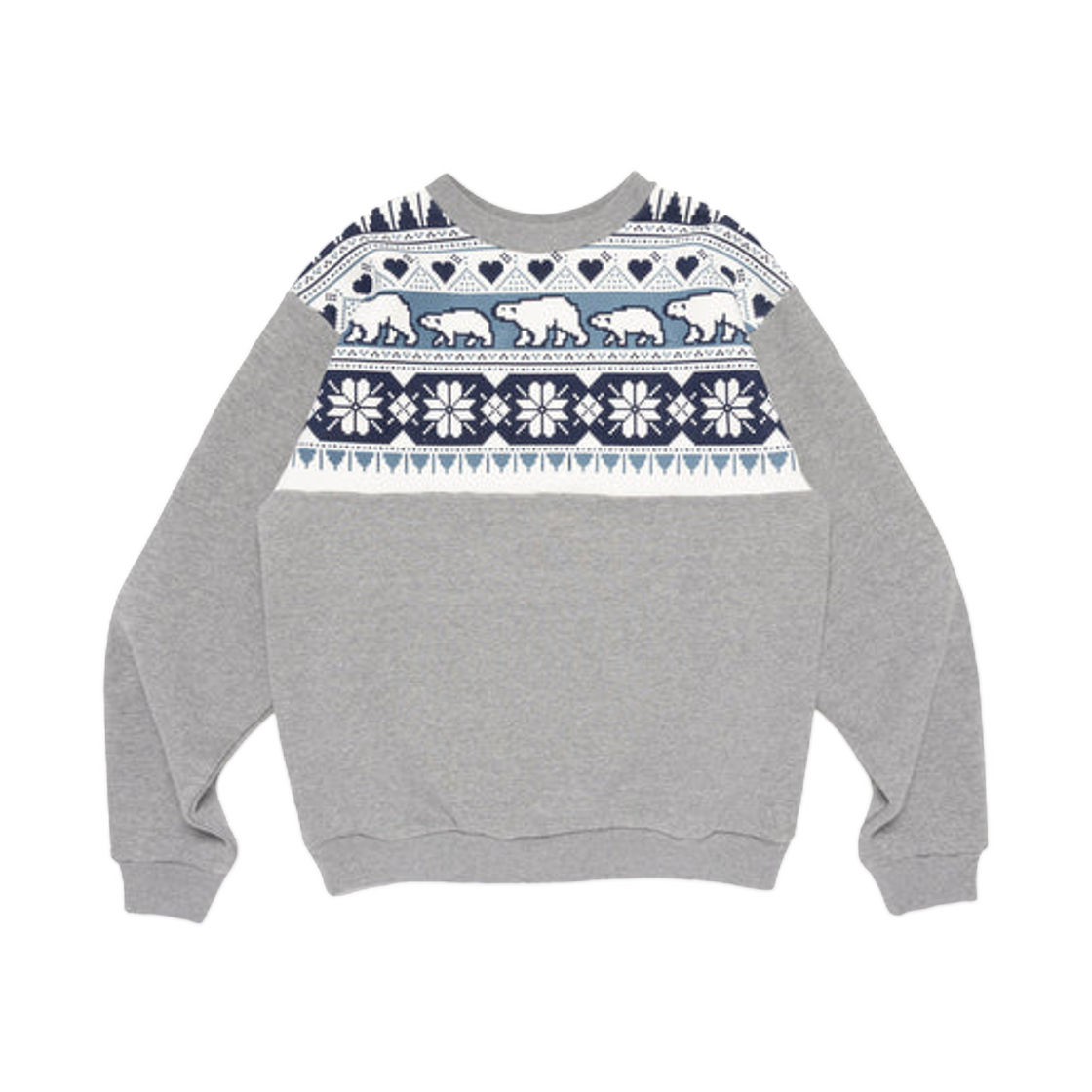 HM30CS017 Human Made Snowflakes Sweatshirt Grey