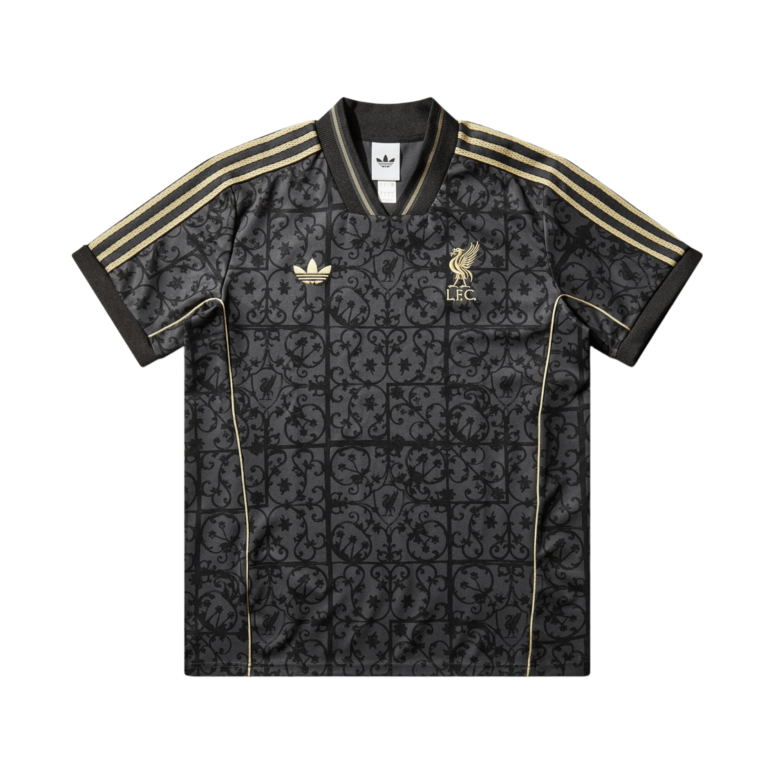 아디다스 리버풀 FC 라이프스타일 저지 카본 헤일로 골드 - KR 사이즈 (논 마킹 버전)(Adidas Liverpool FC Lifestyle Jersey Carbon Halo Gold - KR Sizing (Non Marking Ver.)) - 1