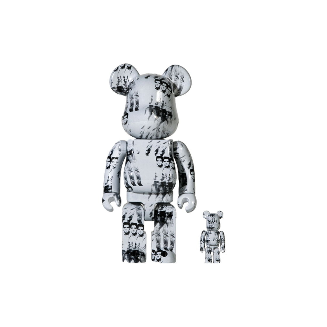 킨키로봇 400%+100%베어브릭 앤디워홀 엘비스 프레슬리 (2104027)(KINKIROBOT 400%+100%Bearbrick Andy Warhol`s Elvis Presley)