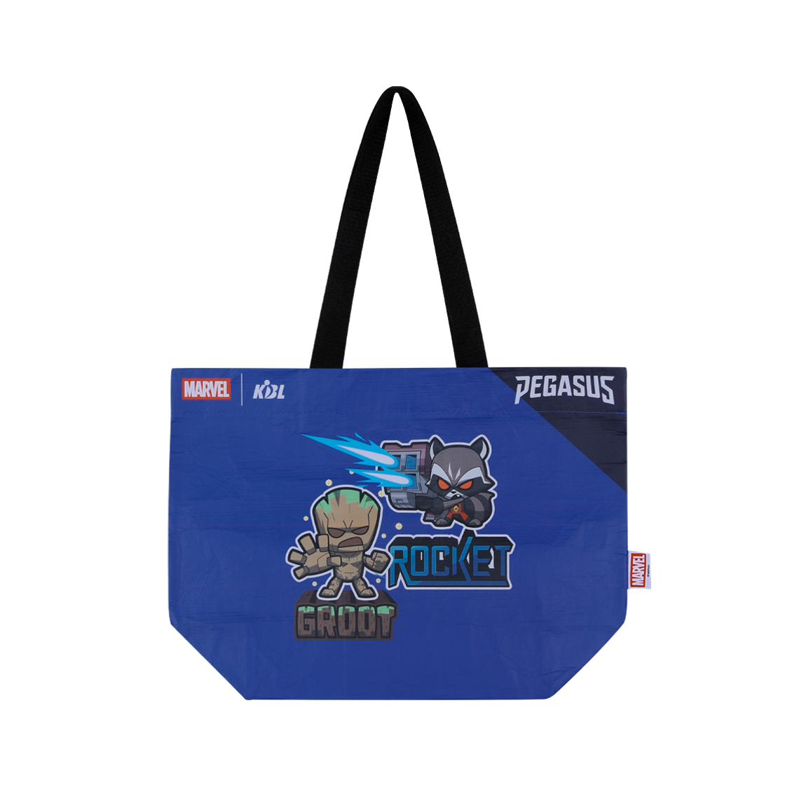 케이비엘 X 마블 컬렉션 대구 한국가스공사 그루트&로켓 리유저블백(KBL X MARVELCollection Daegu KOGAS Pegasus Groot & Rocket Reusable Bag)