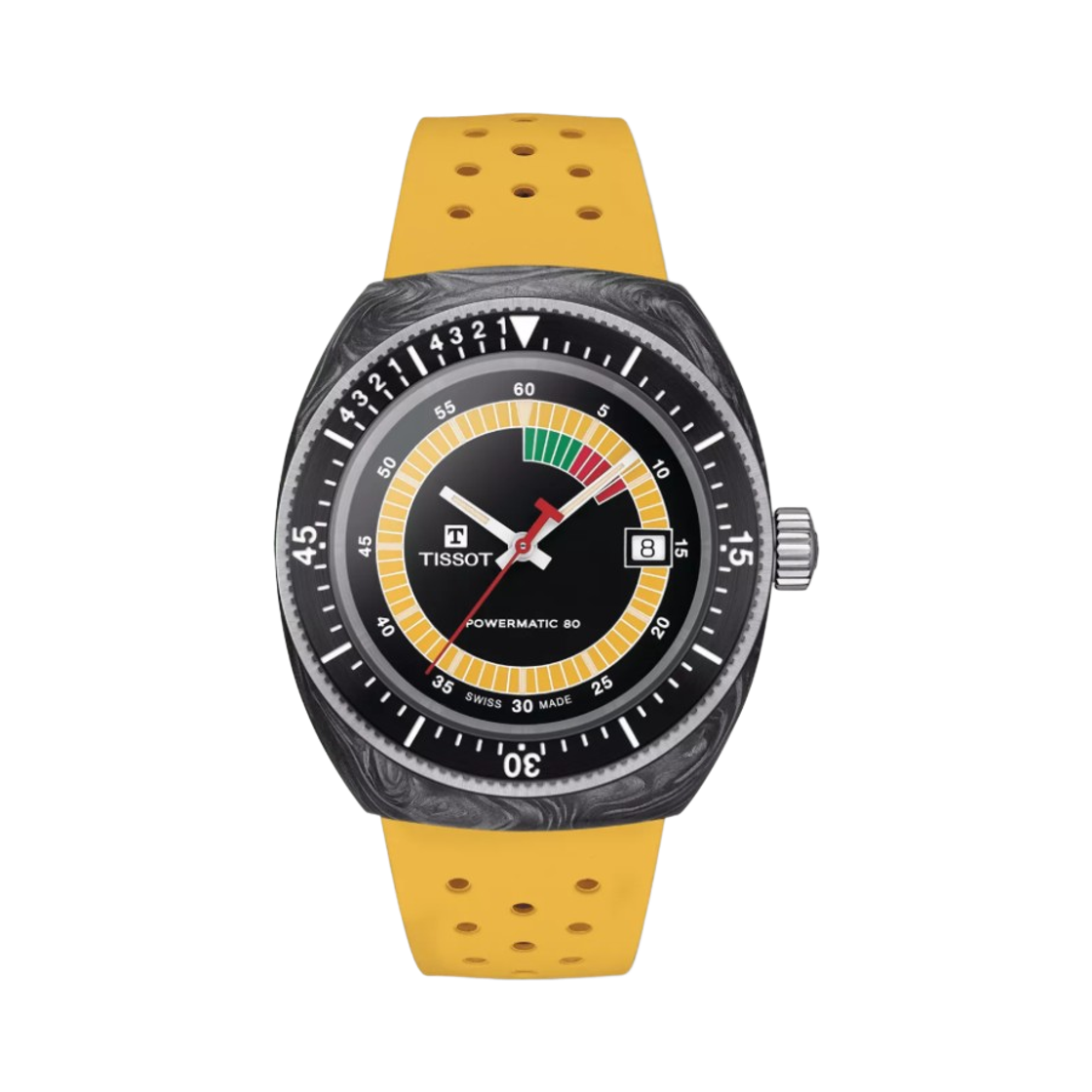 T1454079705700 Tissot Sideral Powermatic 80 S 41mm Rubber Yellow