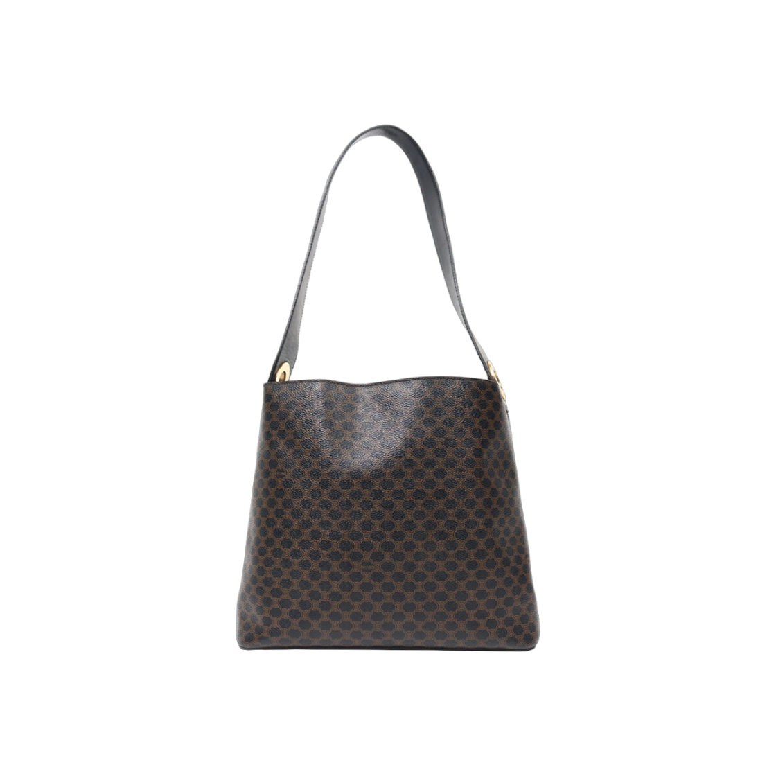 ITHUTMMUADRK Celine Black Macadam Ring Hobo Bag C-A41314