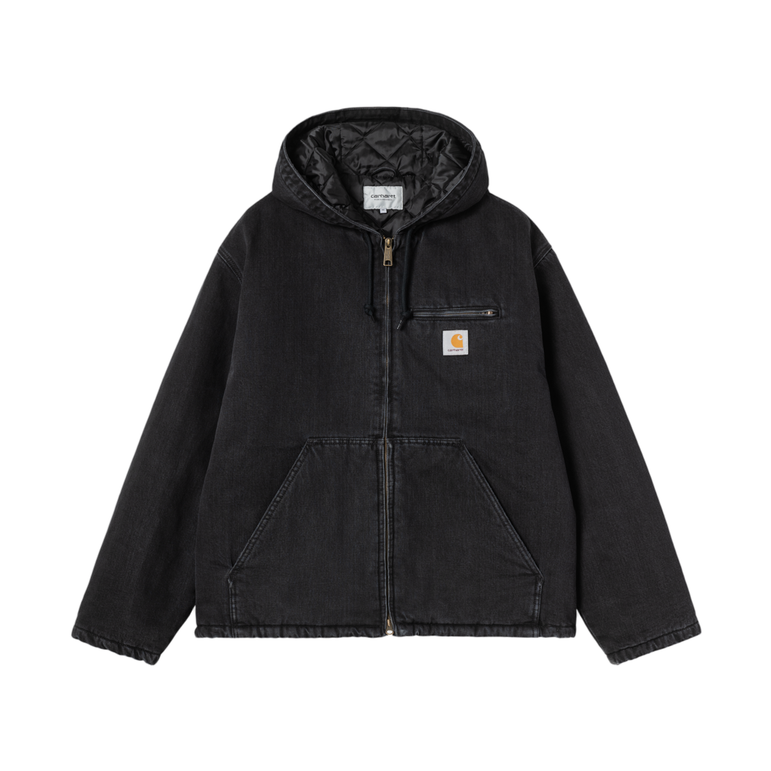 칼하트 WIP 클리블랜드 자켓 블랙 스톤 워시드(Carhartt WIP Cleveland Jacket Black Stone Washed)