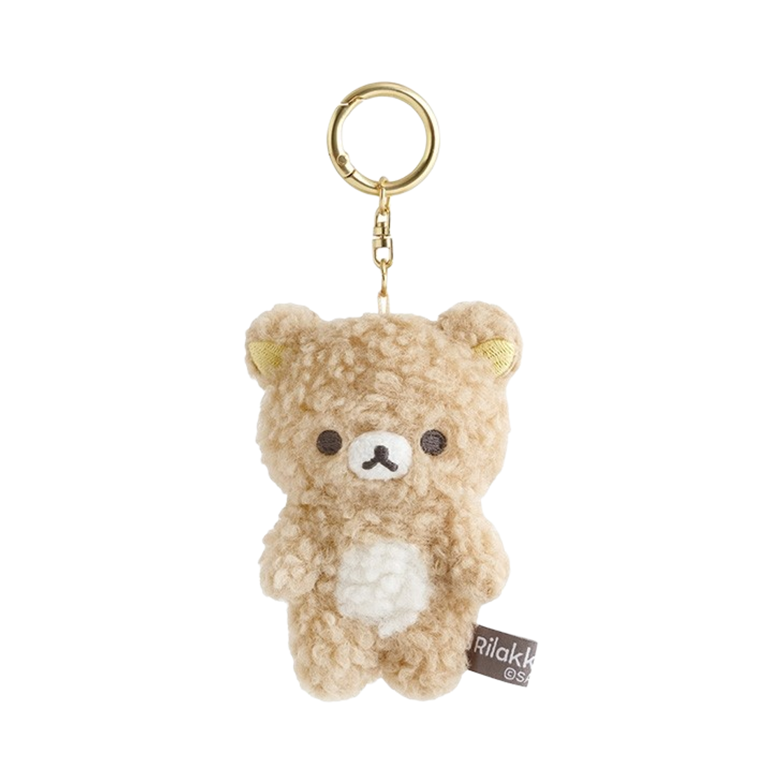 - San-X Rilakkuma Mokomoko Hanging Plush Keychain Rilakkuma