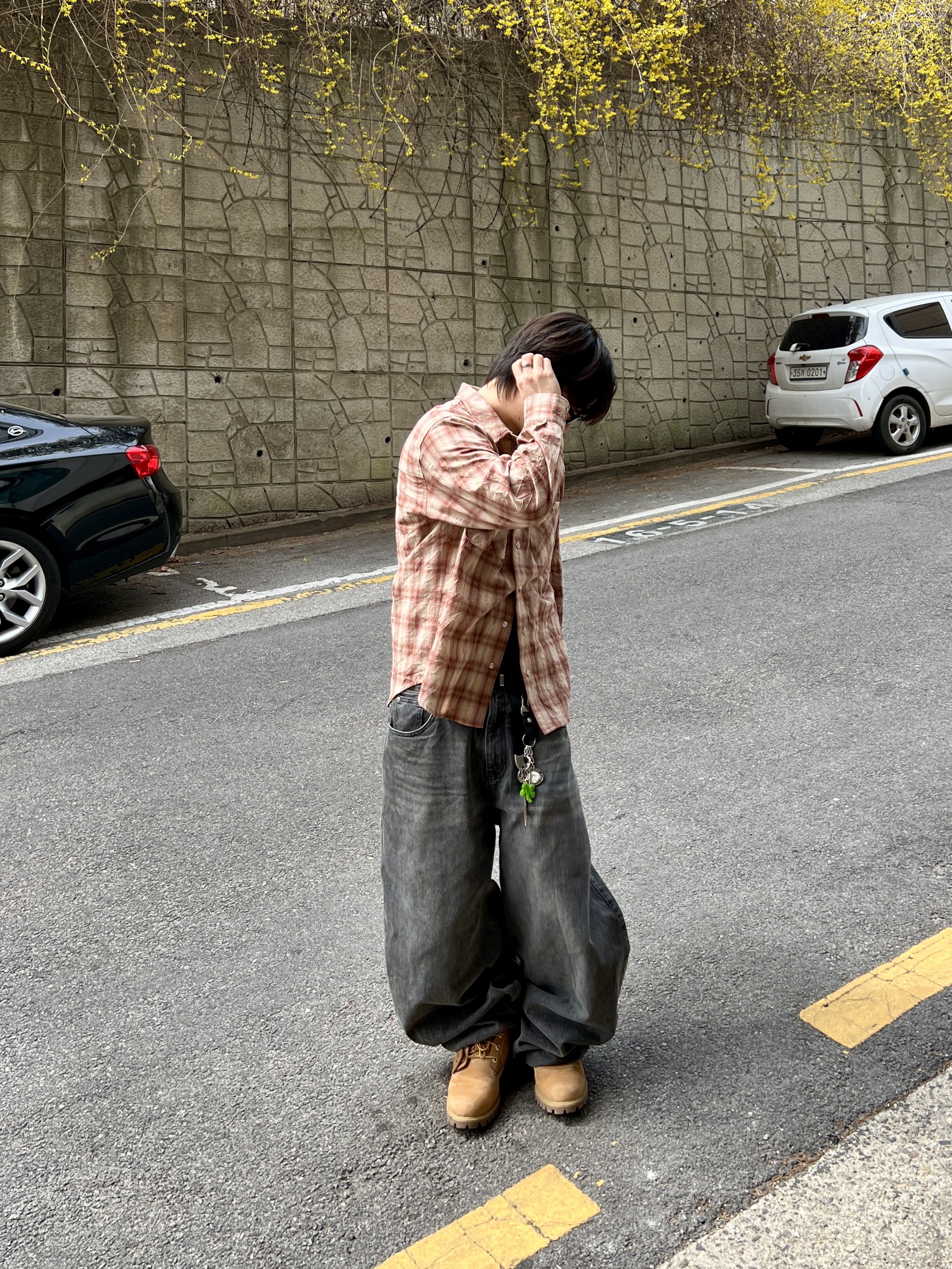 Timberland Premium 6 inch Waterproof Boot Wheat Nubuck - Wide 착용 스타일 - 4