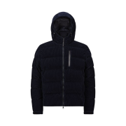 Moncler Vederna Corduroy Short Down Jacket Navy Blue - 24FW