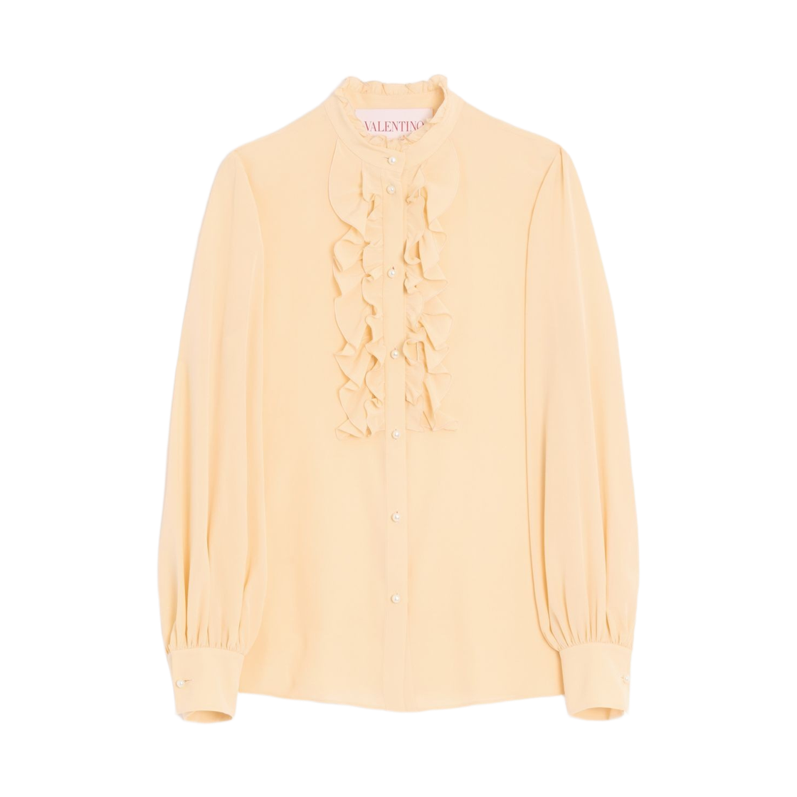 (W) 발렌티노 크레이프 드 신 셔츠 버치((W) Valentino Crepe De Chine Shirt Birch)