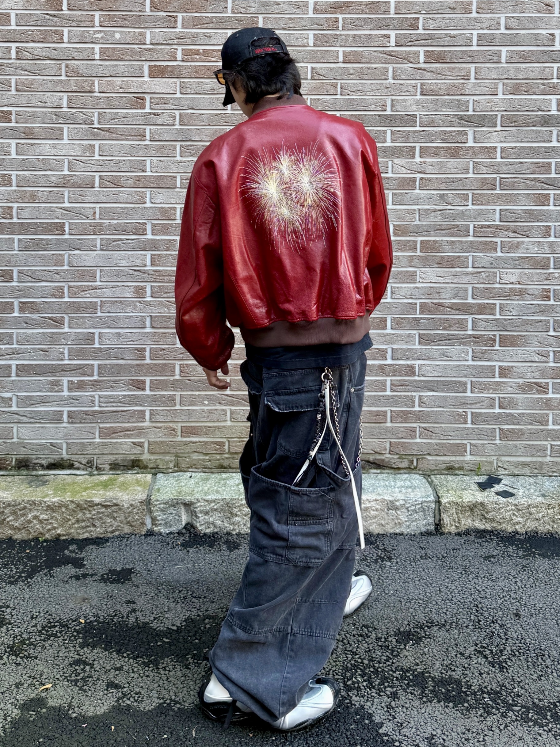 Balenciaga Basketball Sneakers Silver Black, Undermycar Hommage Embraced The Fireworks Goatskin Blouson Red - 24FW 착용 스타일 - 1