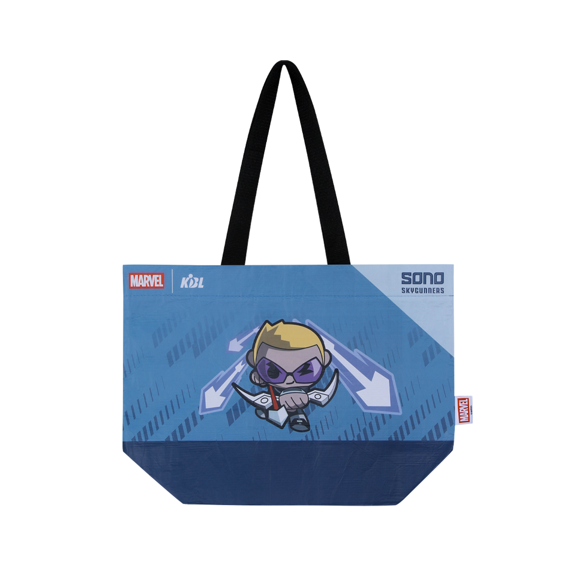 케이비엘 X 마블 컬렉션 고양 소노 호크아이 리유저블백(KBL X MARVELCollection Goyang Sono Skygunners Hawkeye Reusable Bag)