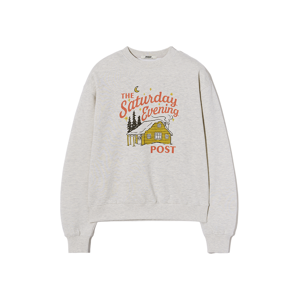 더 새터데이 이브닝 포스트 하우스 그래픽 스웨트셔츠_오트밀(The Saturday Evening Post House Graphic Sweat shirt_Oatmeal)