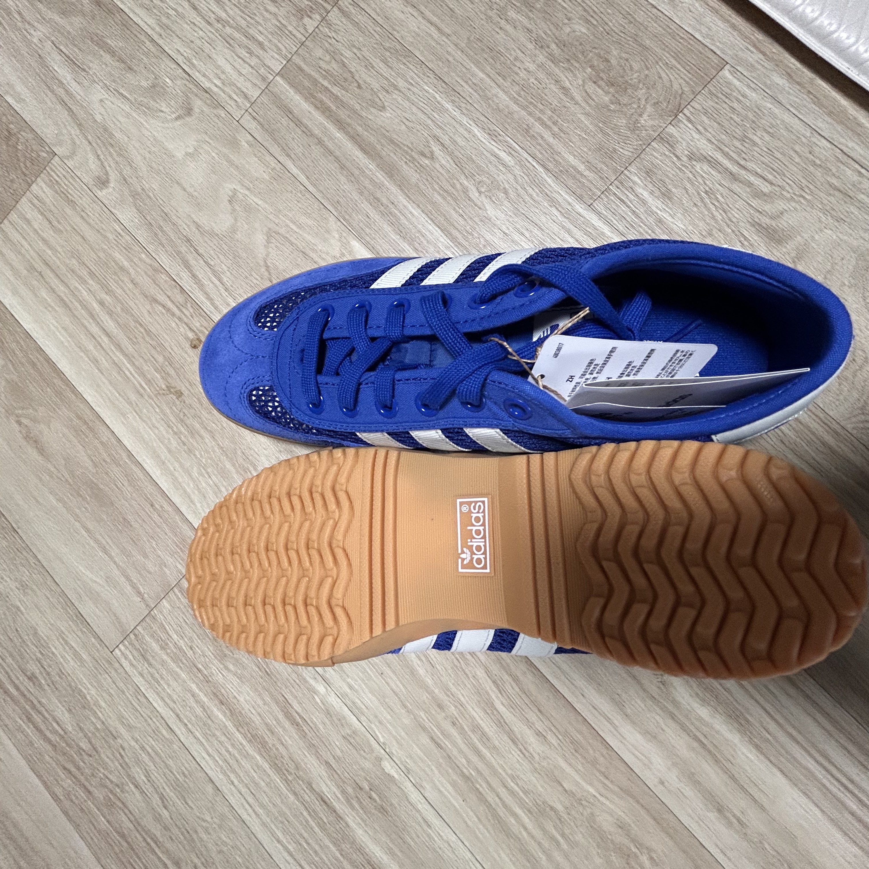 (W) Adidas Tischtennis Royal Blue Off White 착용 스타일