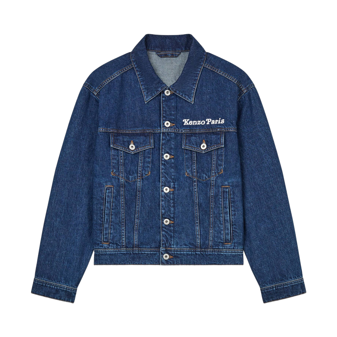 (W) 겐조 x 베르디 자수 트러커 자켓 블루((W) Kenzo x Verdy Embroidered Trucker Jacket Blue)