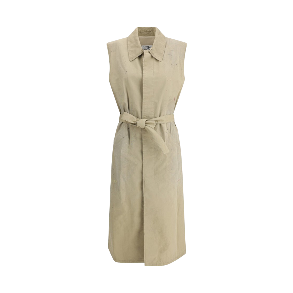 S62FB0082S78537113 (W) MM6 Maison Margiela Sleeveless Trench Coat Pink Beige