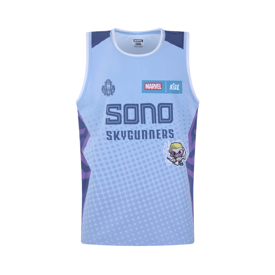 케이비엘 X 마블 컬렉션 고양 소노 호크아이 농구유니폼(KBL X MARVEL CollectionGoyang Sono Skygunners Hawkeye Basketball Uniform)